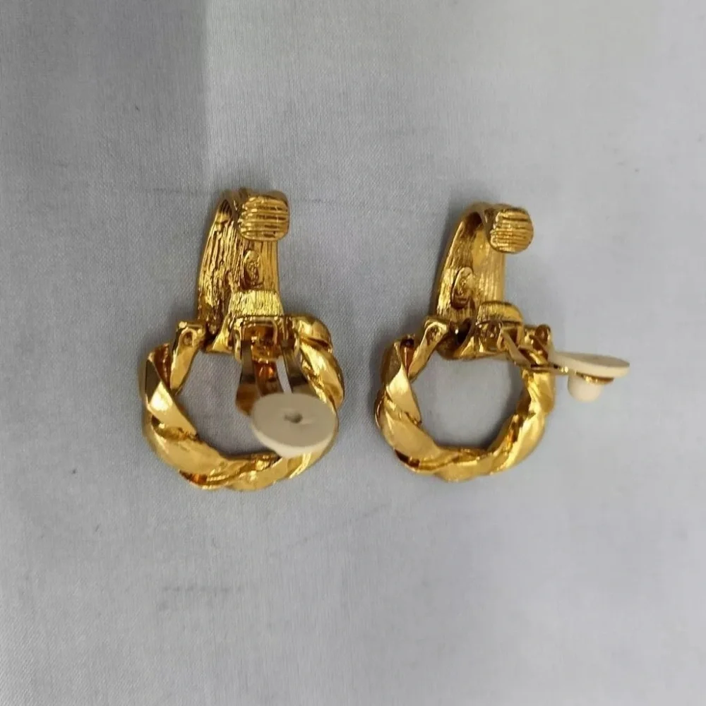 Vintage Yves Saint Laurent gold hoop earrings